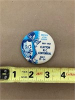BROTHER OF THE BRUSH CLAYTON NC CENTENNIAL BUTTON