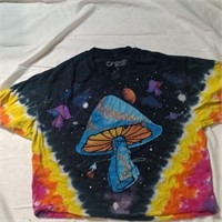 Trippy Mushroom Tie-Dye Crop Top