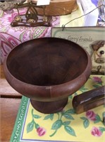 Carved wooden bowl