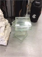Small glass accent table
