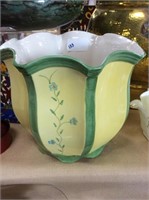 Yellow and green planter