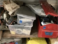 HVAC tools/pry bars shelf lot