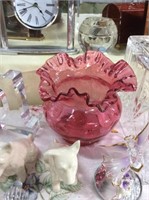 Pink Fenton vase