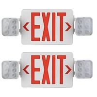 2-Pk AmazonCommercial Emergency Light Exit Sign,
