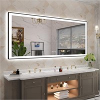 LED Bathroom Mirror  77x36  Black