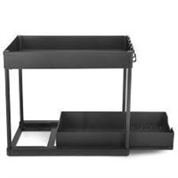 Eternal Living 2 Tier Under Sink Organizer  Black