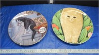 PR OF CAT WALL COLLECTOR PLATES