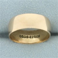 Antique Wide Cigar Band High Polish Ring in 14k Ye