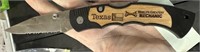 TEXAS THEMED WOOD HANDLED POCKET KNIFE