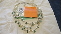HEAVY 3 STRING BEADED NECKLACE STAMPED 925