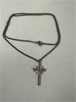 STERLING THEDA SILVER CROSS NECKLACE
