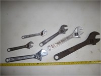 6pc Adjustable Wrenches