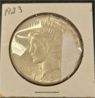 1923 PEACE SILVER DOLLAR