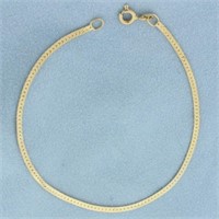 7 Inch Herringbone Link Bracelet in 14k Yellow Gol