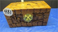 SM CARVED ASIAN WOOD BOX
