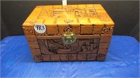 LGE CARVED WOOD ASIAN BOX