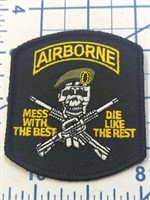 USA made iron-on military patch airborne