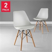 2-Pk Eiffel Chair, White