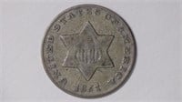 1851 Three Cent Silver