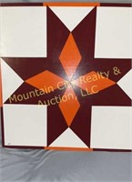 Barn Quilt in Hokie Colors - 24" x 24"