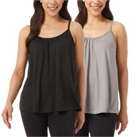 2-Pk 32 Degrees Women’s LG Camisole with Built-In