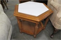 Octoganal End Table (no glass top)