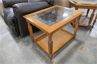 Glass Top End Table & Pictures