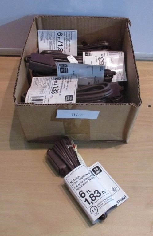 10 New 6ft Extension Cords 16ga