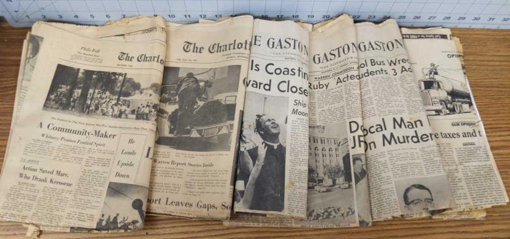 Vintage Gastonia gazette and Charlotte observer