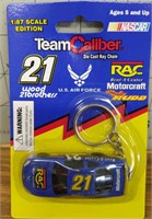 Team caliber#21 1:87 Nascar keychain