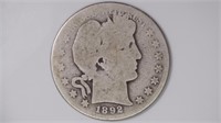 1892-O Barber Head Half Dollar