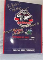 Military Bowl Game Program - Brent Pry autograph