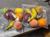 2 bags of fake fruit