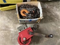 (2) winches with chain
