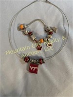 VT necklace with charms & VT charm bracelet
