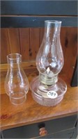 OIL LAMP W/EXTRA CHIMNEY