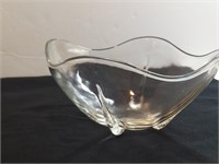 Swedish Moondrops Footed Bowl Rounded Square