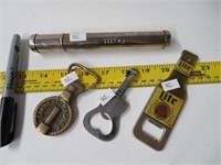 Stainless steel Cigar Tube and 3-Bottle Openers