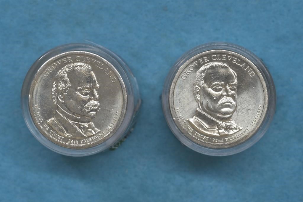 2 Presidental Gold $ UNC 12 Coin Rolls