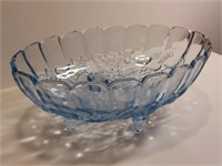 Periwinkle Blue Glass Indiana Harvest Fruits