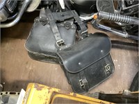 Leather saddlebags