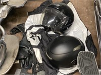 (2) helmets and jacket lot