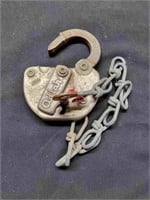 Baltimore & Ohio Adlake Lock with key and chain