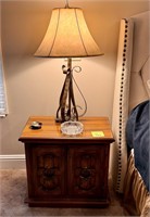 Pair of Nightstands and Lamps