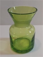 Bright Green Ground Glass Flared Rim Vase