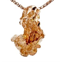 Abstract Nugget Pendant 14k Yellow Gold