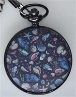 Seashell Pocketwatch w/pocketclip