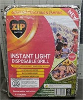 Instant light disposable grill
