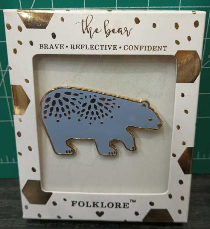 Bear Enamel Brooch