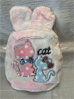 Plush Fluffy Cat Backpack for Girls